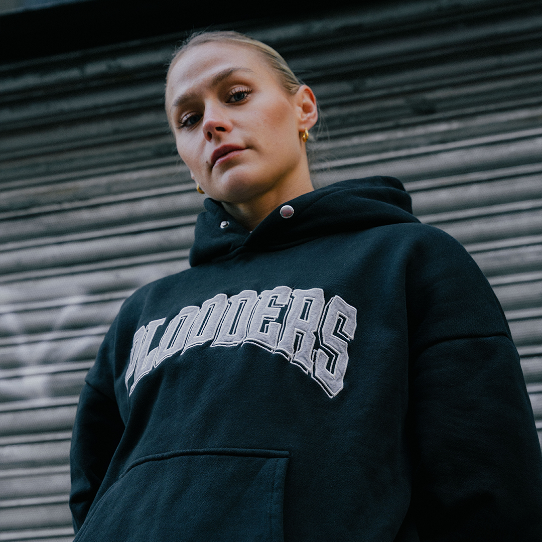 Black Collegiate Hoodie